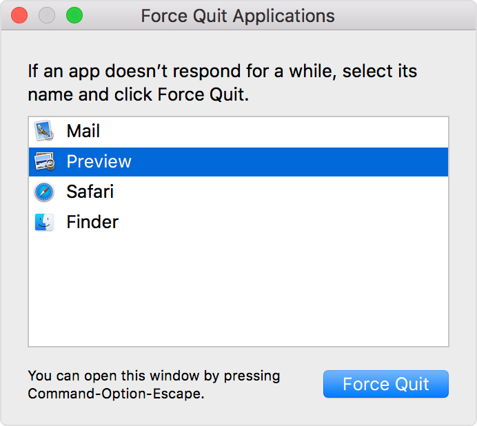 How To Open Panel To Force Quit Apps Mac